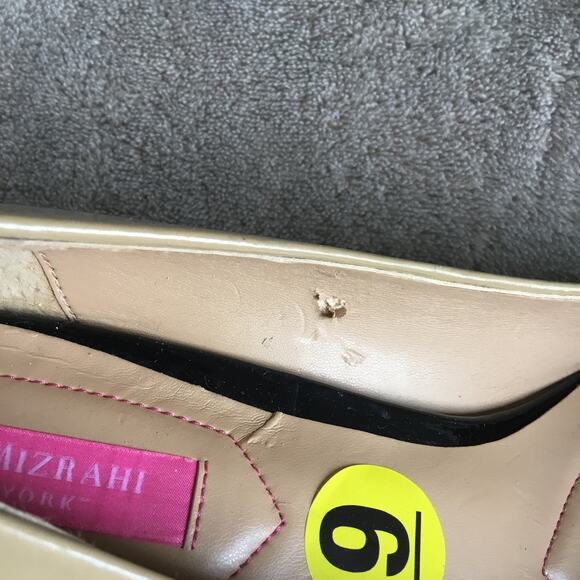 Isaac Mizrahi Jabria Pumps Classic Kitten Nude Black Pointy Heels Sz 9 - Picture 3 of 7